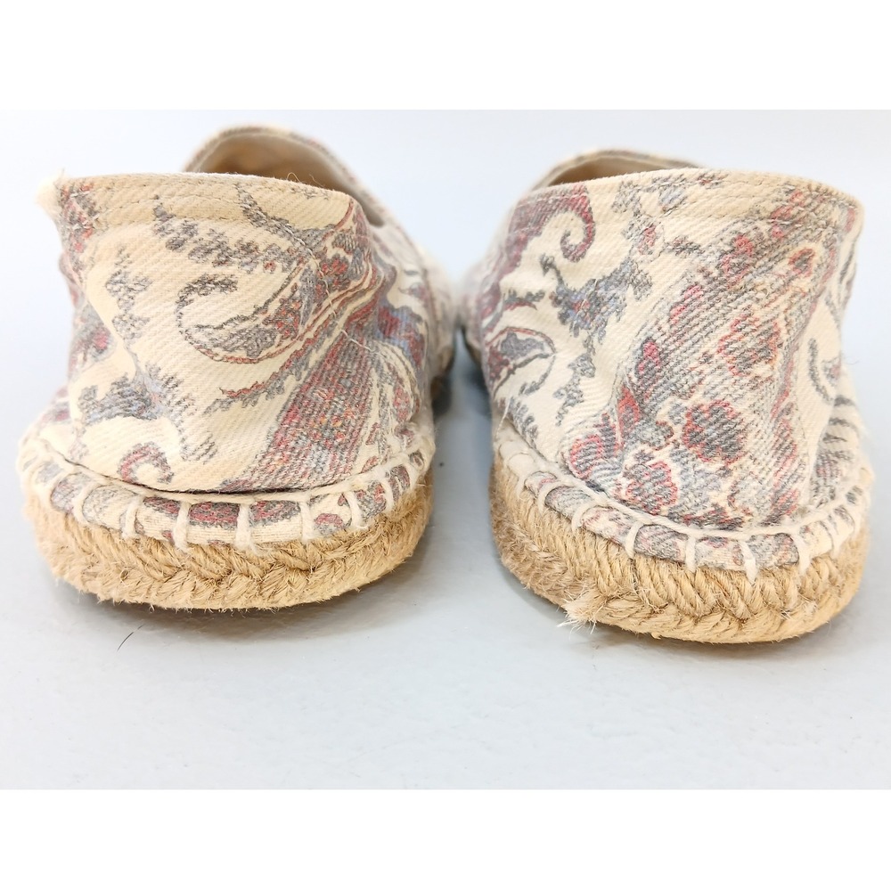Isabel Marant Paisley Canvas Espadrille Flats Womens 39 Cream Floral - Picture 5 of 8